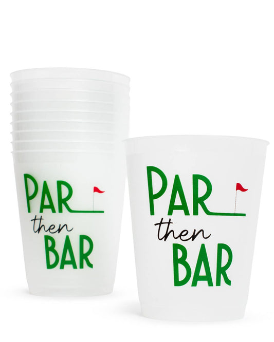 Par then Bar Party Cups Frosted/Green