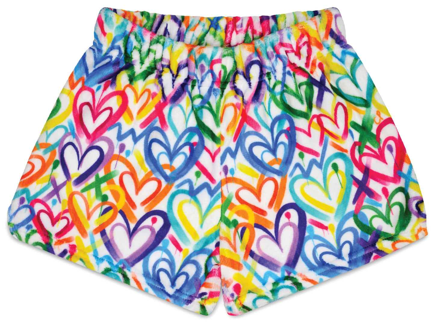 Corey Paige Hearts Plush Shorts-Medium