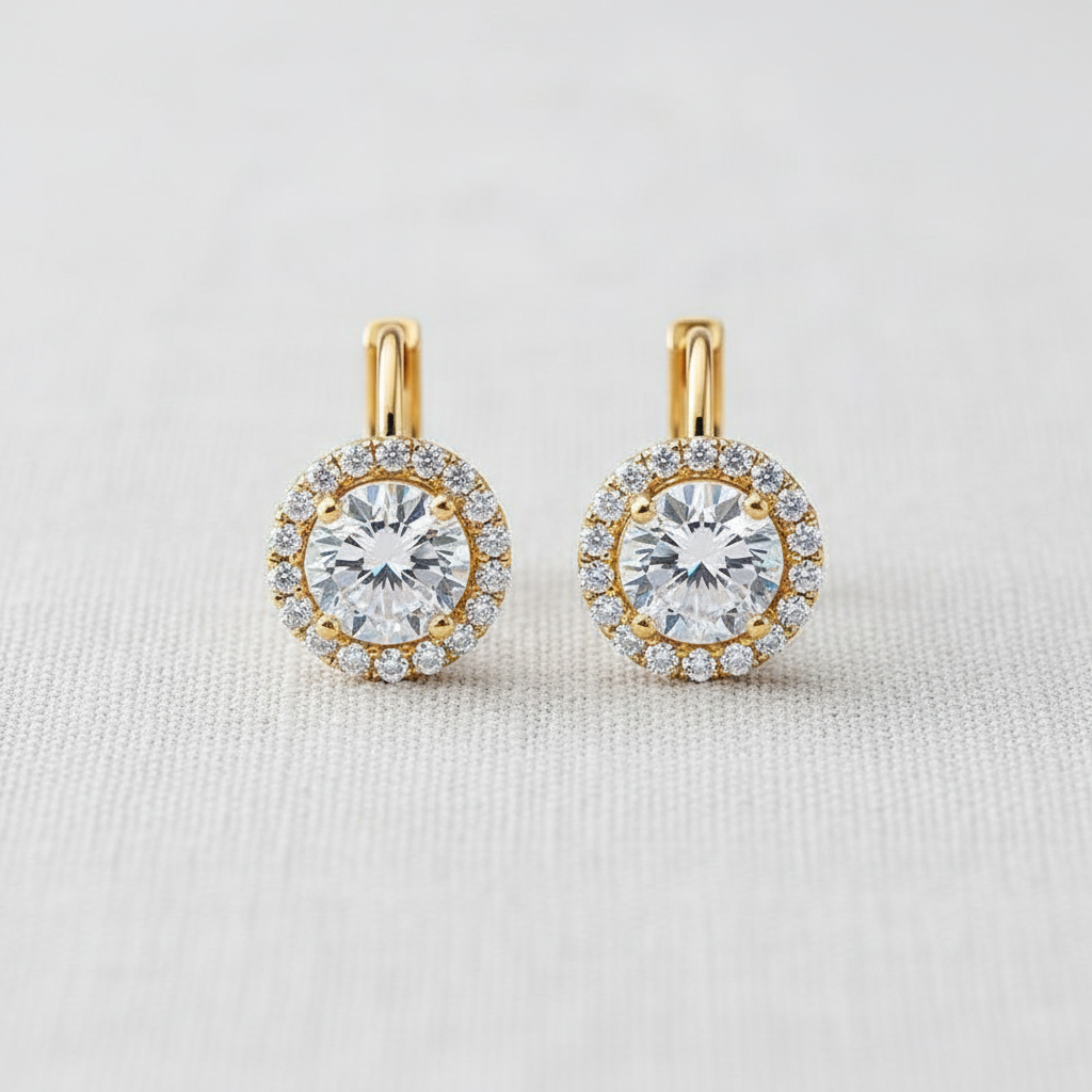 Sparkling Zirconia Ear Cuff Earrings