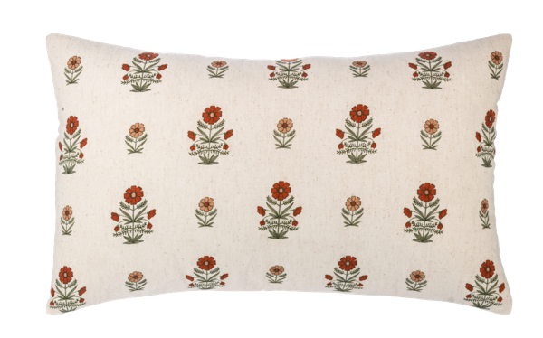 Floral Pattern Lumbar Pillow