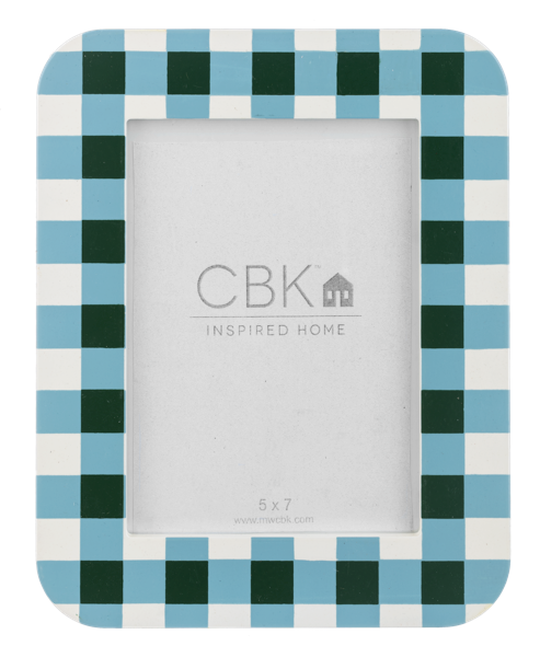 Blue Check 5x7 Frame