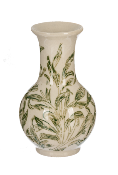 Green Botanical Pattern Vase- Vase 2
