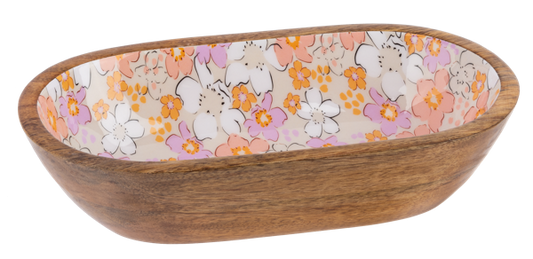 Oval Floral Serving Bowl-Bowl 1