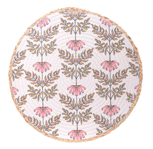 Round Flower Pattern Placemat