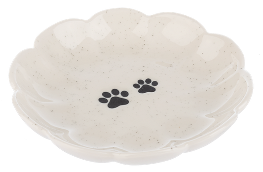 Paw Print Trinket Dish with Scallop Edge