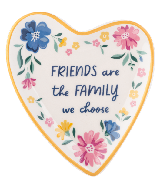 Friend Heart Trinket Dish-Friends Are The Family We Choose