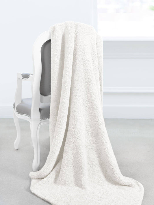 Plush Chenille Knit™ Throw: Cream