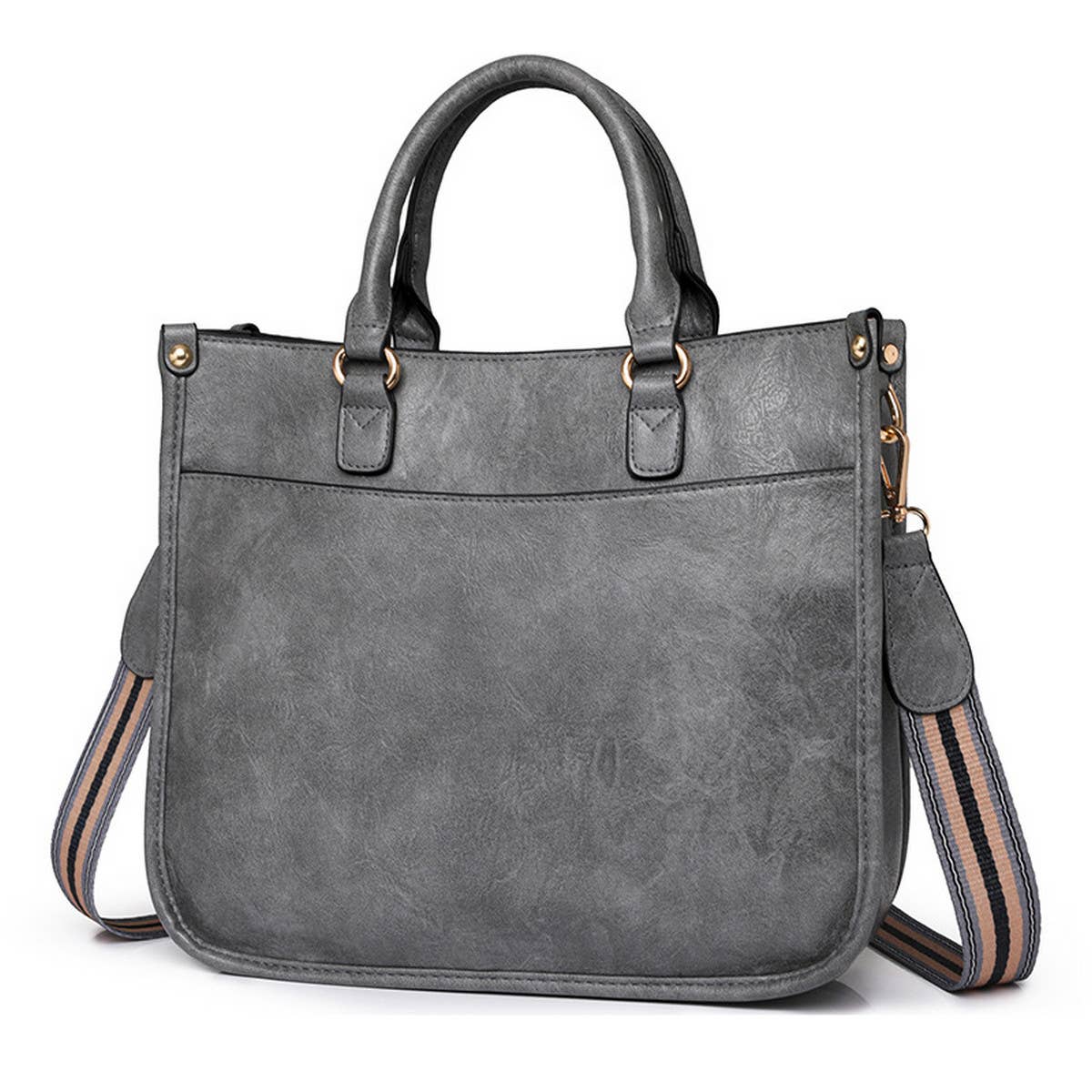 Casual Briefcase Shoulder Bag: Grey