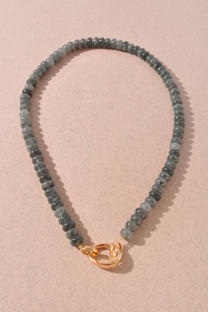 Color Beaded Toggle Clasp Necklace: DMNT