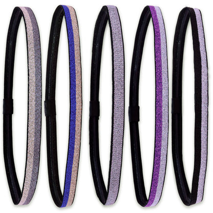 No Slip Elastic Thin Sports Headbands for Girls  Space Tie Dye