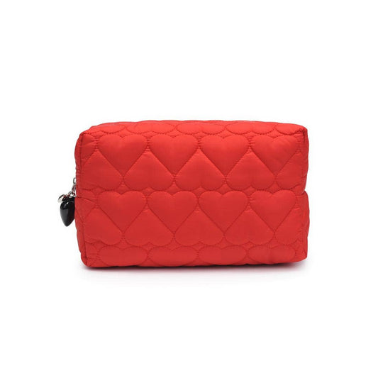 Pull My Heart Cosmetic Pouch: Red