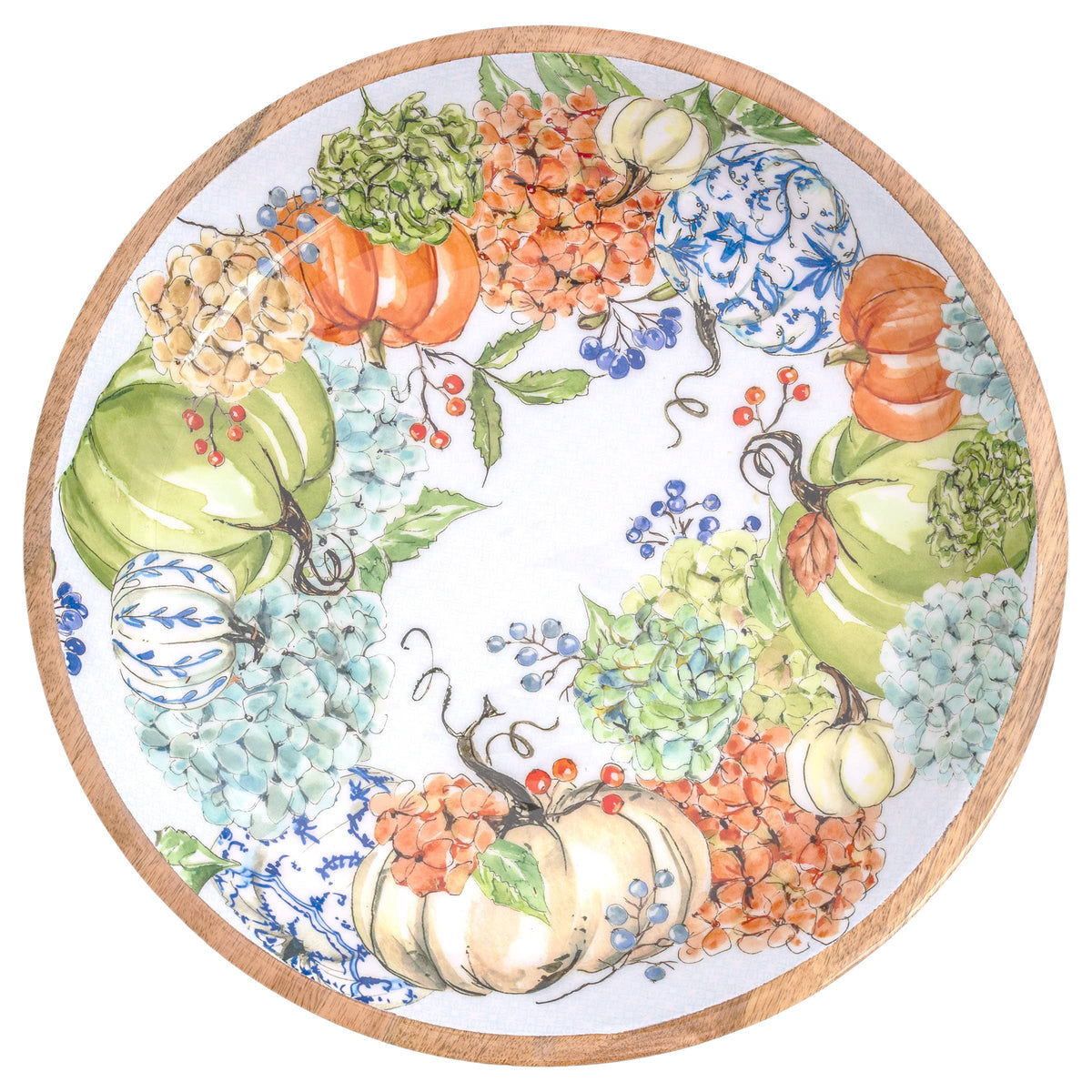 Fall Hydrangea Shallow Bowl Rosanne Beck