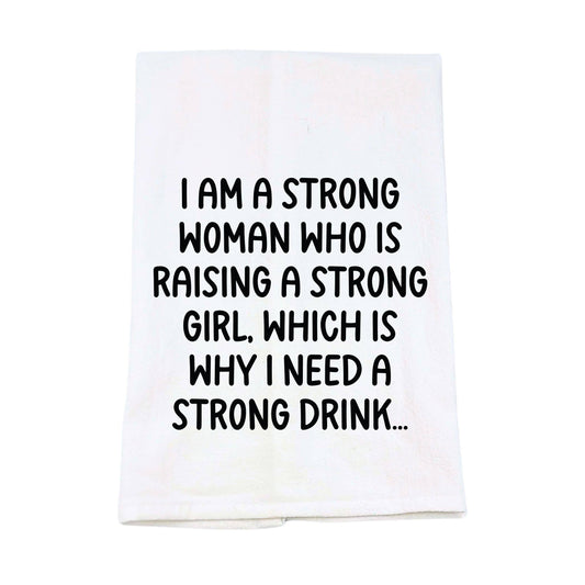 I Am A Strong Woman Mothers Day Tea Towels Cotton