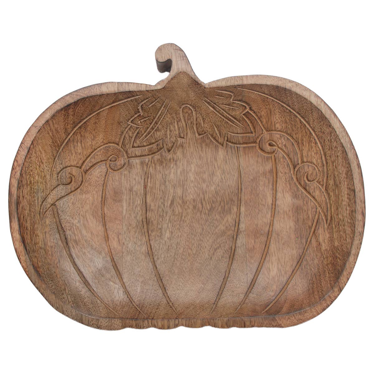Engraved Pumpkin Mango Wood Tray