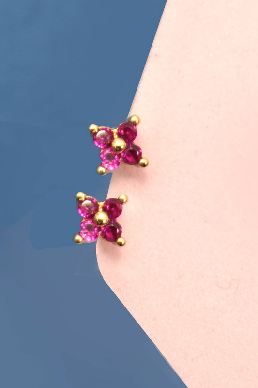 18k Stainless Steel Tarnish Free Stud Earrings | Rose