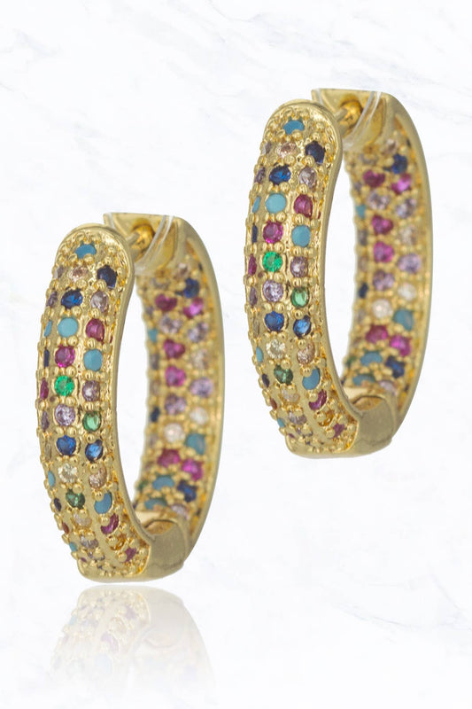 Cubic Zirconia Earrings: Multi