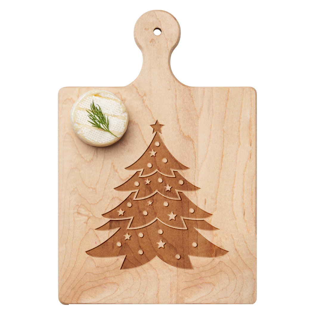 Artisan Maple Paddle Board | Christmas Tree | 9 x 6"