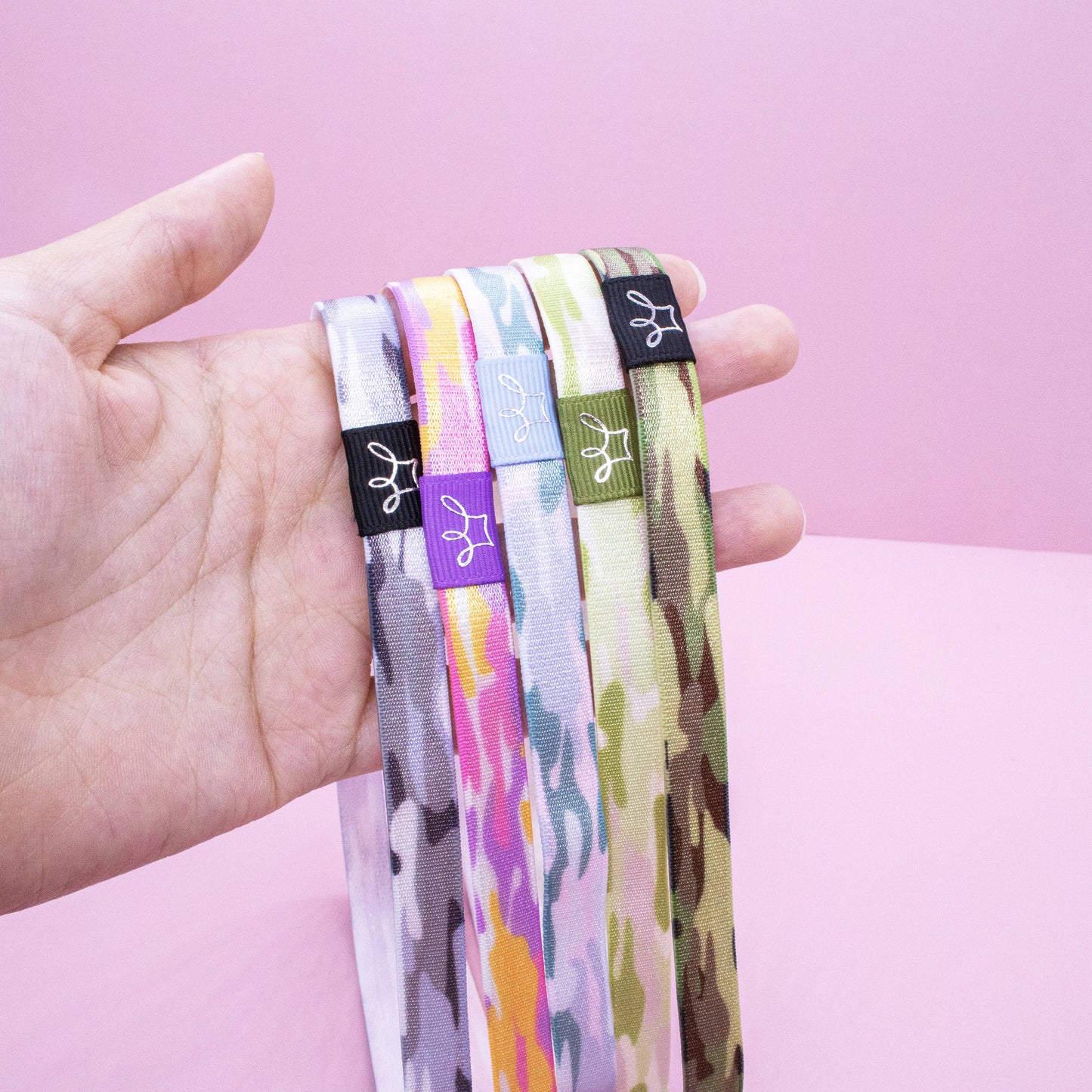 No Slip Elastic Thin Sports Headbands for Girls  Space Tie Dye
