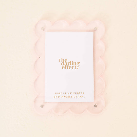 Mini Acrylic Picture Frame Magnet-Pale Pink