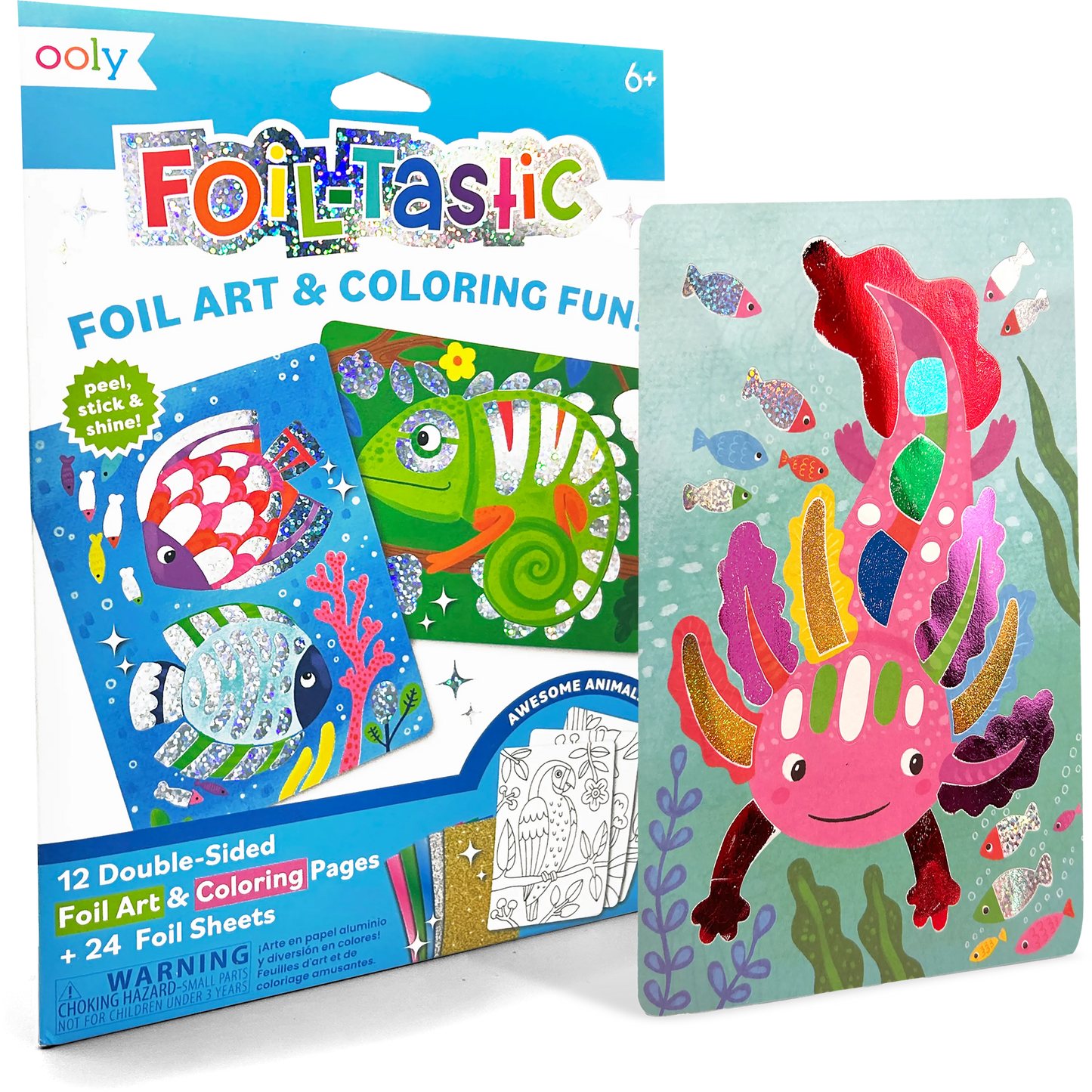 Foil-tastic: Foil Art & Coloring Fun - Awesome Animals (36 P