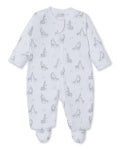 Footie W/ Zip prt-Giraffe Glee in Silver