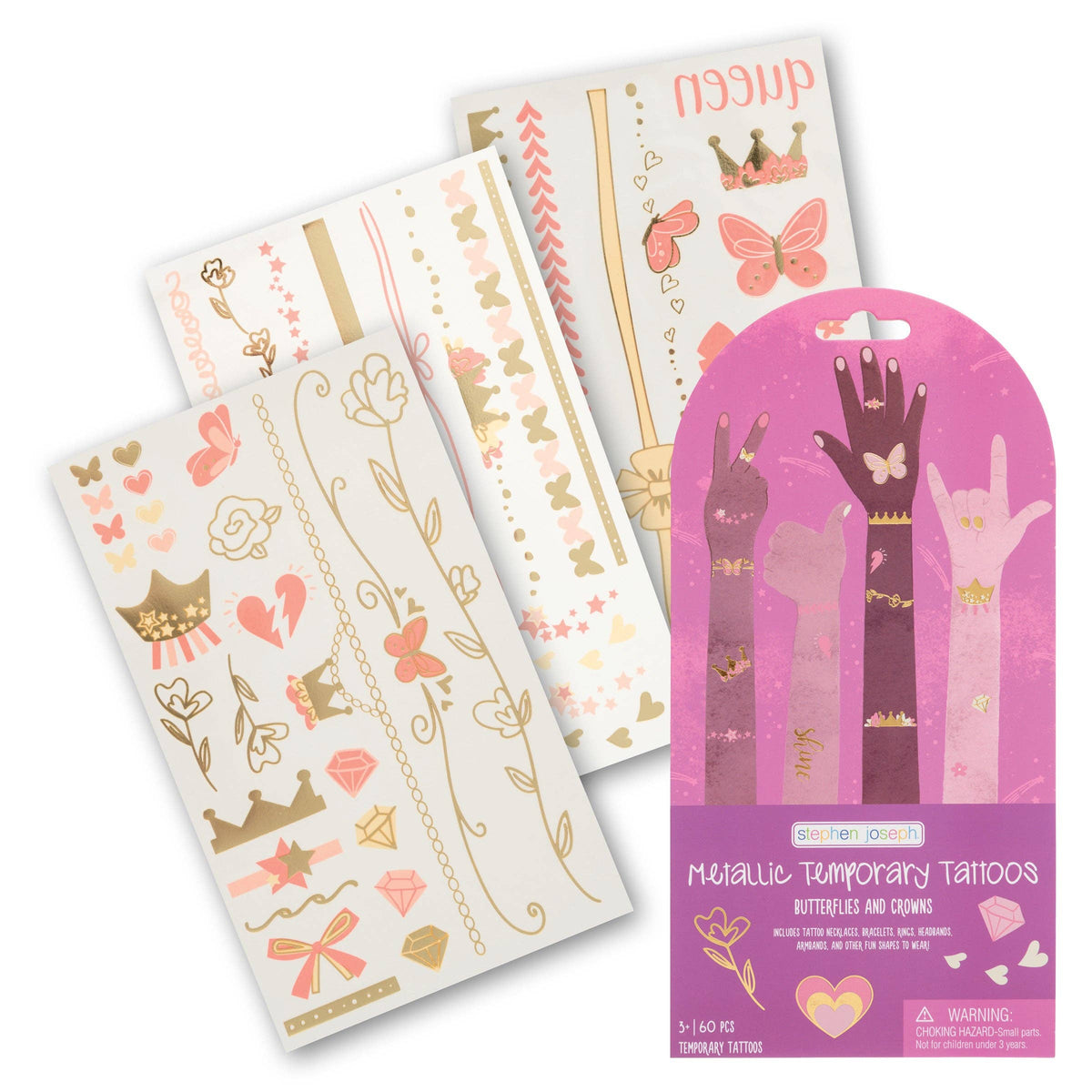 Temporary Tattoos: Metallic Butterflies