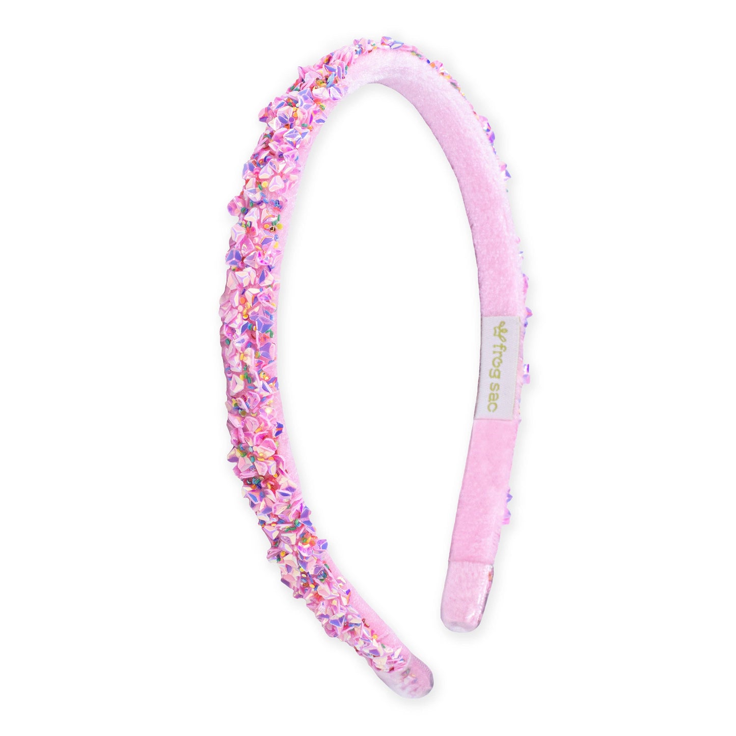 Thin Sequin Headband - Non Slip Hair Accessories for Kids: Pink