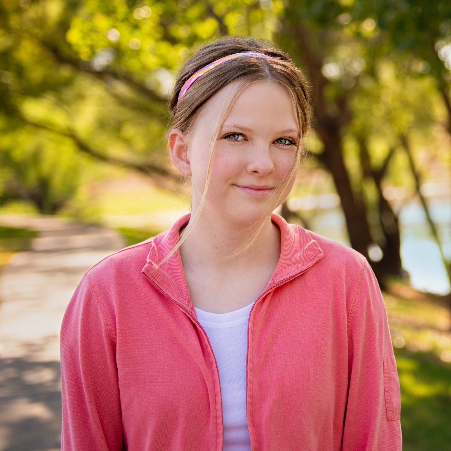 No Slip Elastic Thin Sports Headbands for Girls  Space Tie Dye