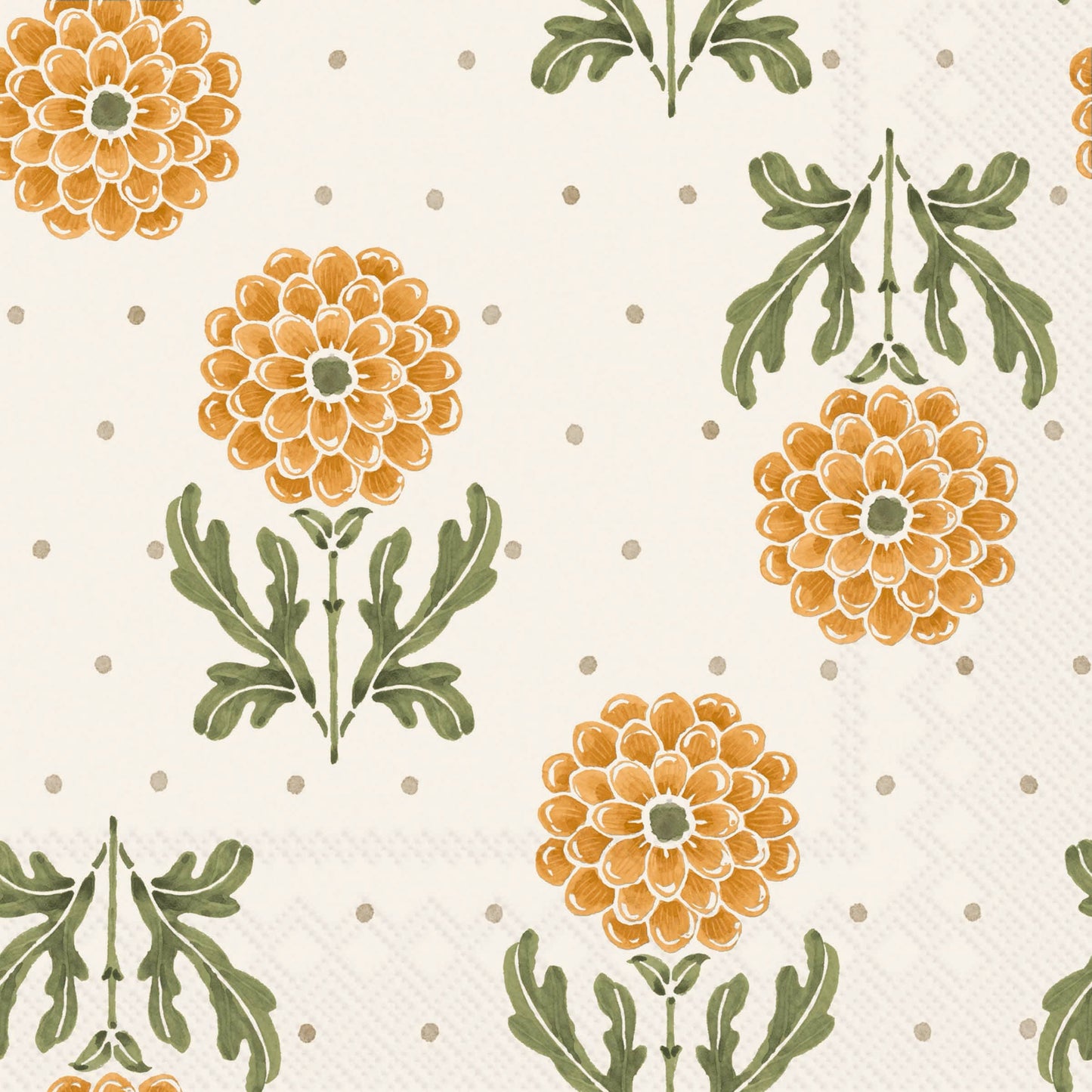 Simple Flower Yellow Cocktail Napkins