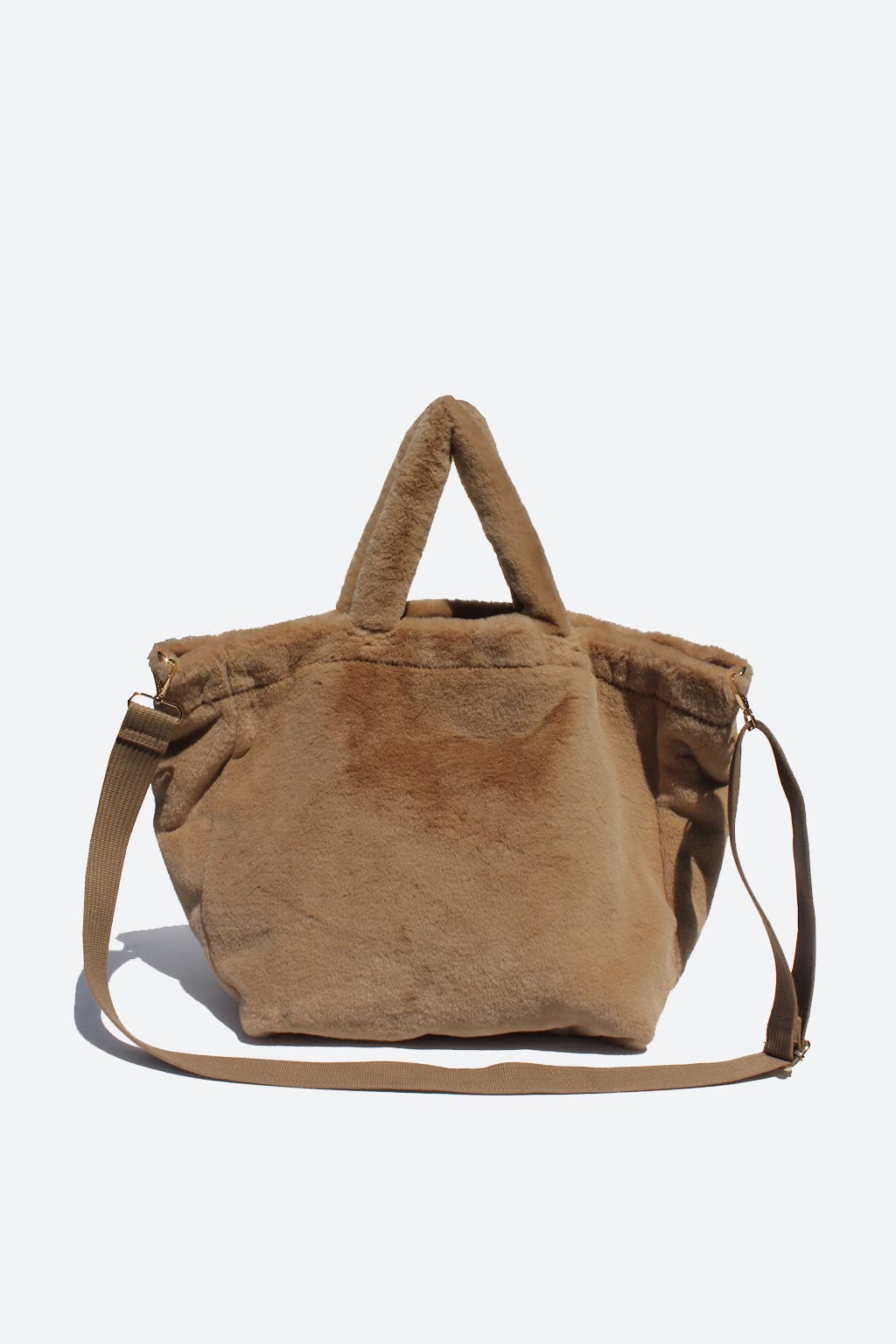 Jade Faux Fur Tote : Cream