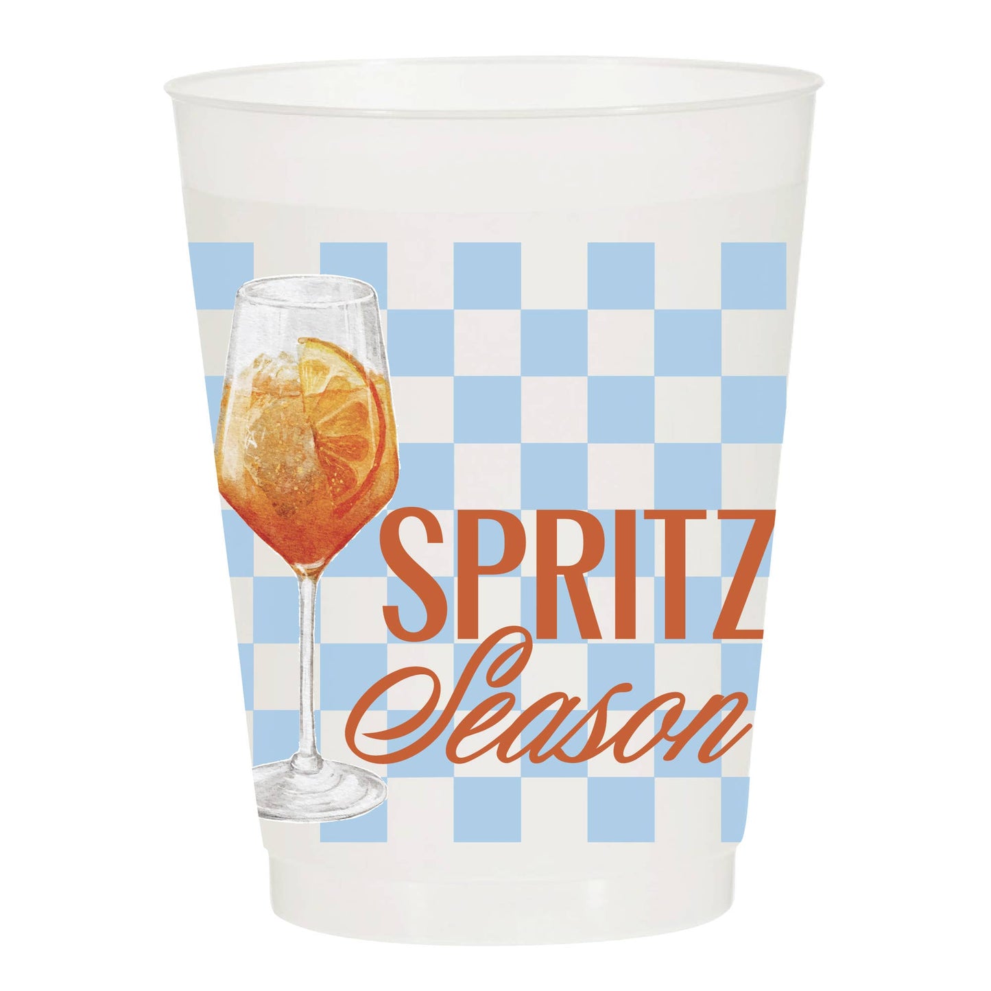 Spritz Season Checkered Frosted Cups - Summer