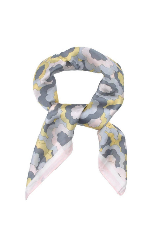Assorted Flower Pattern Square Scarf: PK