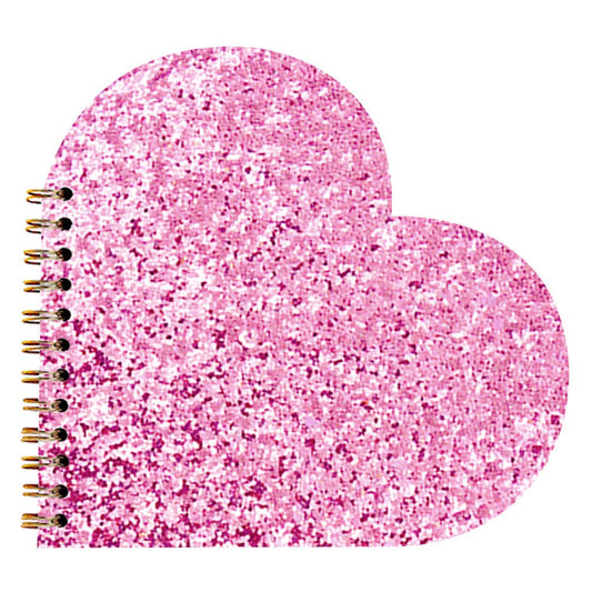 Valentine Gift Valentine's Day Notebook -Pink Glitter Heart
