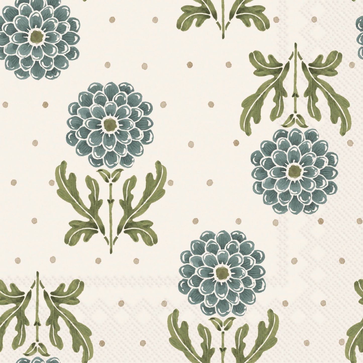 Simple Flower Blue Cocktail Napkins