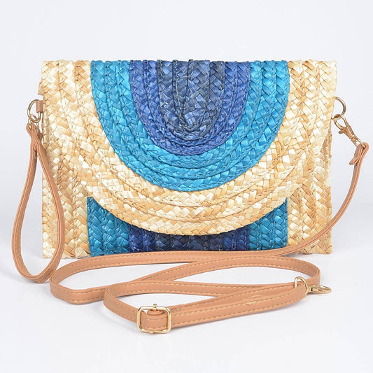 Straw Colorful Envelope Clutch: NV