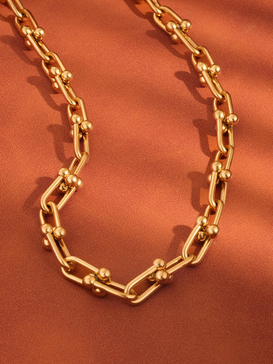 Denise 18K Gold Non-Tarnish Bold Chain Necklace: Yellow Gold