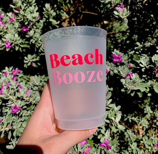 Beach Booze Frosted Cups - Summer