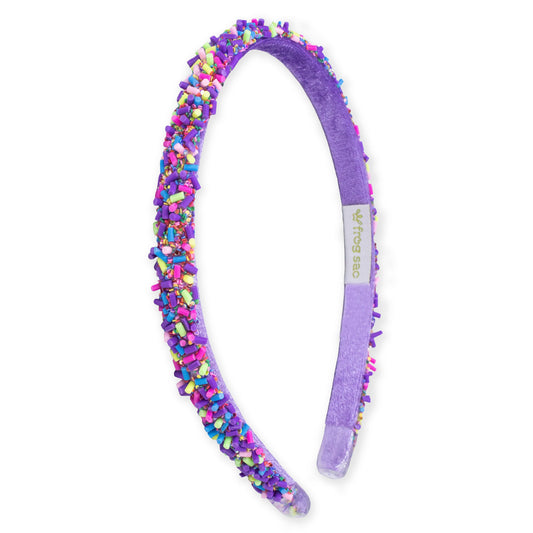 Thin Sprinkle Headband - Non Slip Hair Accessories for Kids: Purple