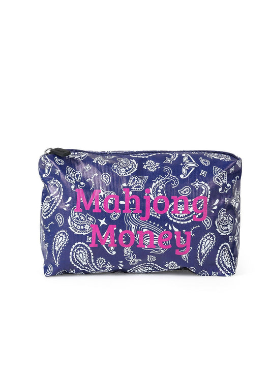 Mahjong Pouch - Navy Bandana