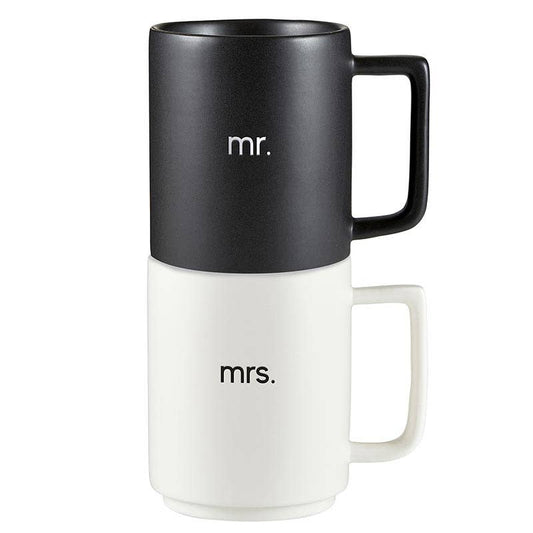 Matte Stackable Mug Set - Mr. & Mrs.