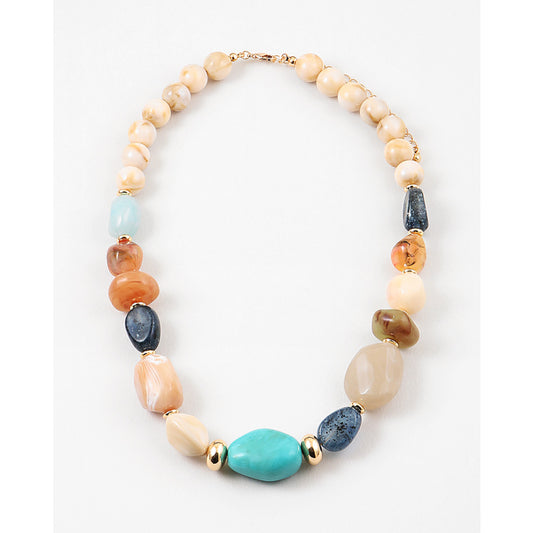 Nautral tones Statement Necklace