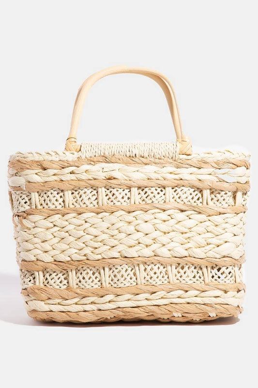 Intricate Basket Weave Square Hand Bag: IV