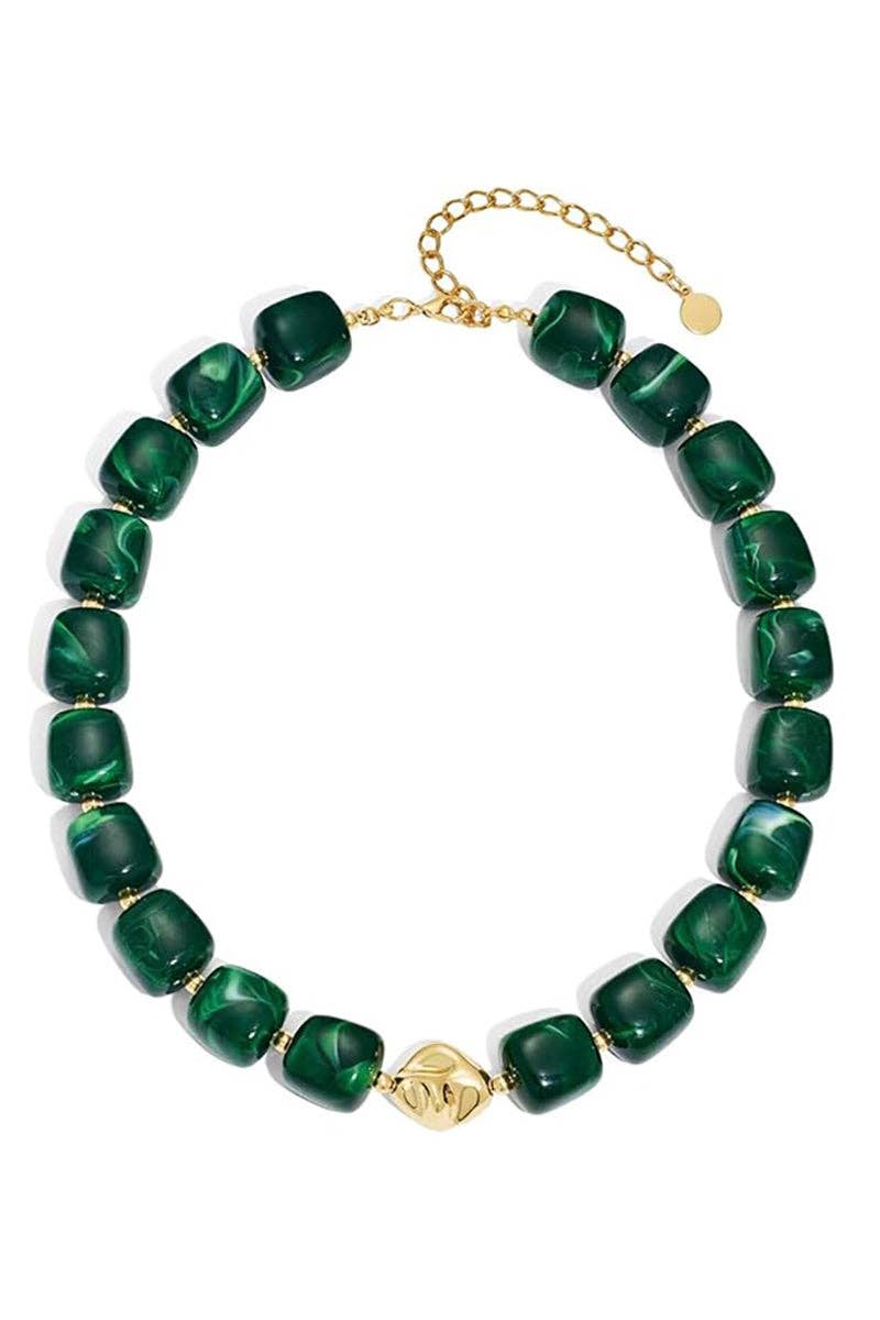 Bold Chunky Beaded Statement Necklace: 6 / One Size