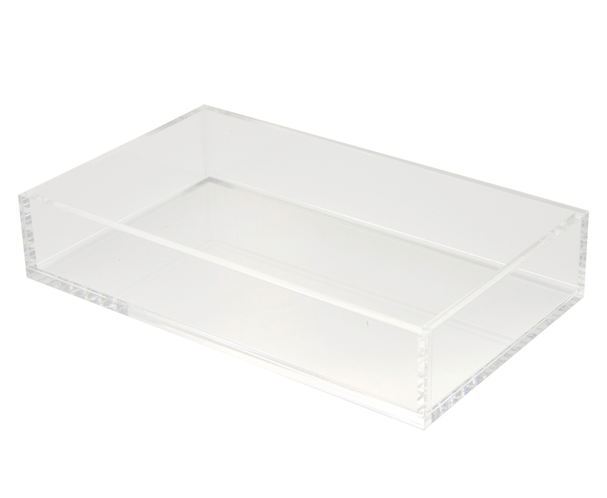 Acrylic Guest Towel Napkin Tray - Clear