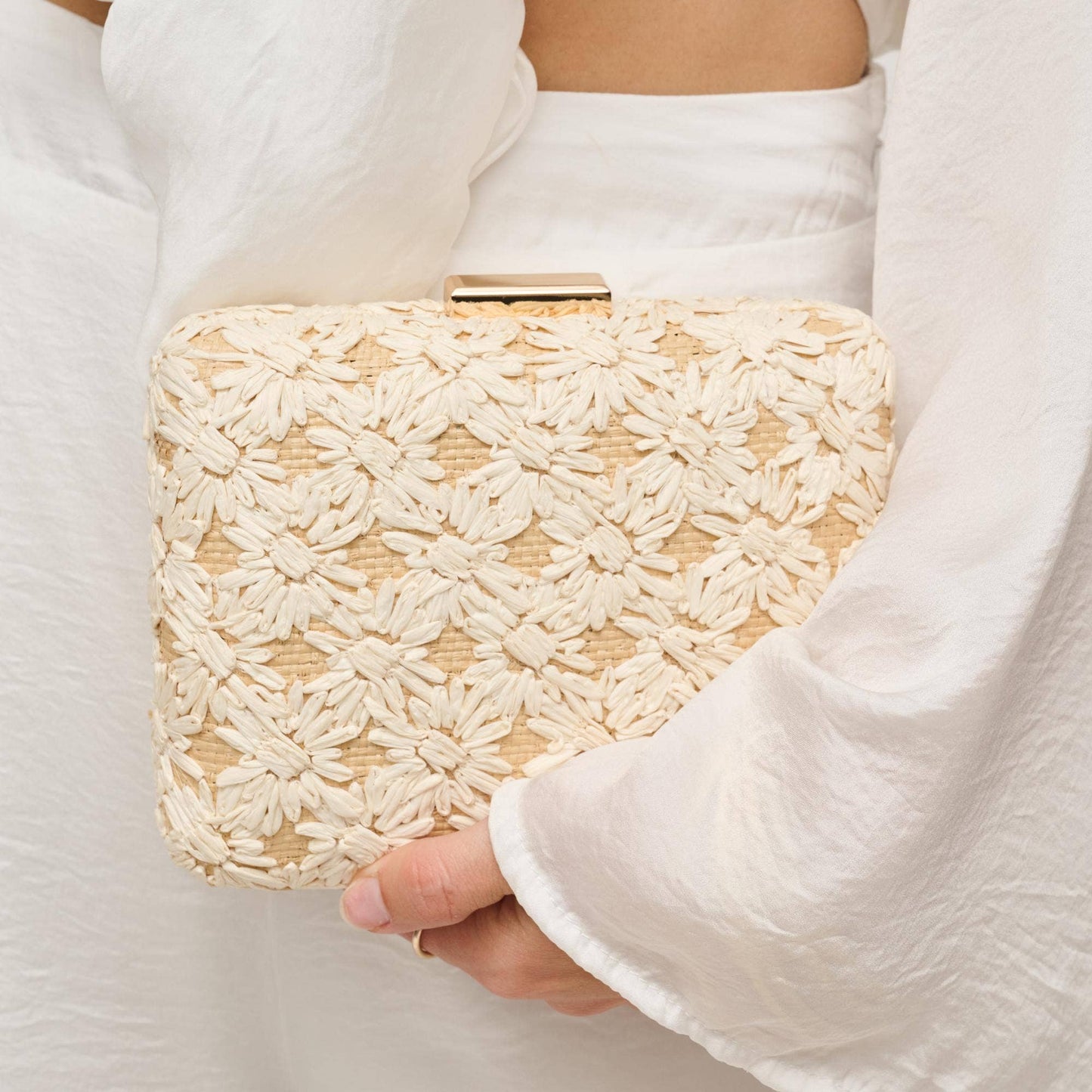 Samantha Evening Bag: Ivory Natural