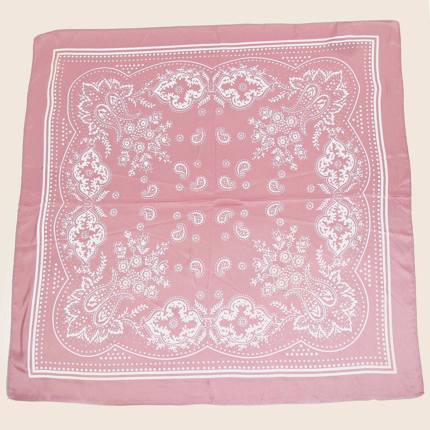 Light Paisley Design Square Bandana Scarf: PK