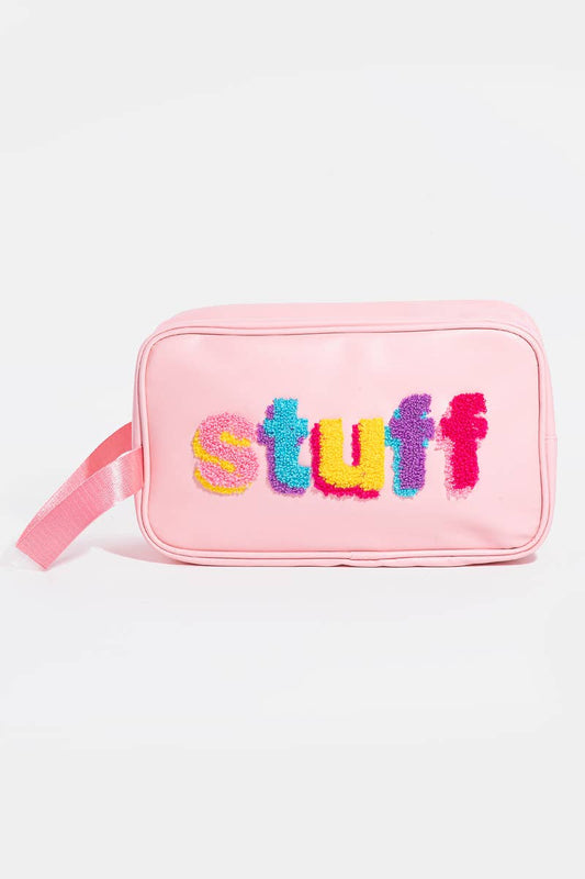 Multi Color Stuff Rectangle Cosmetic Bag: PN