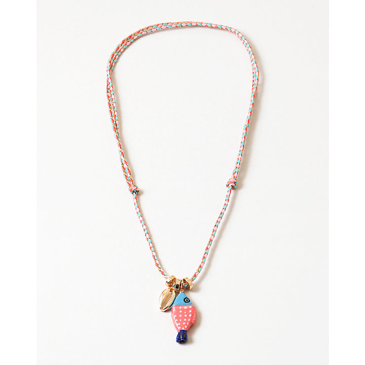 Coastal Fish Cord Necklace