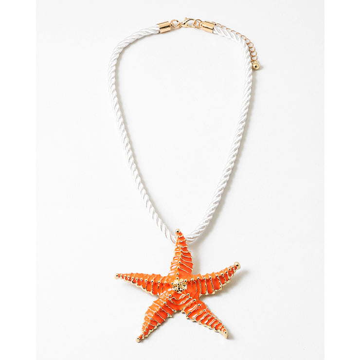 Coral Starfish Statement Necklace