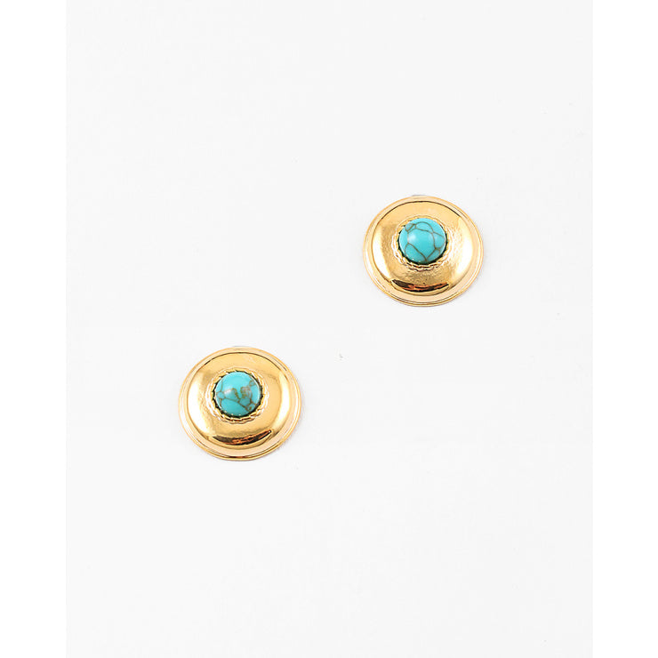 GOLD DIPPED/ TURQUOISE EARRINGS